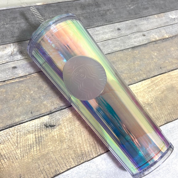 NEW Summer 2020 Starbucks Clear Iridescent Tumbler - Picture 9 of 15